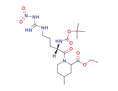 ethyl 1-<N<sup>α</sup>-(tert-butoxycarbonyl)-N<sup>ω</sup>-nitro-L-arginyl>-4-methyl-2-piperidinecarboxylate