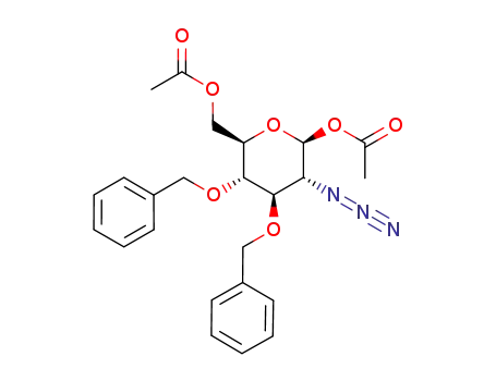 1,6-di-O-acetyl-2-azido-3,4-di-O-benzyl-2-deoxy-β-D-glucopyranose