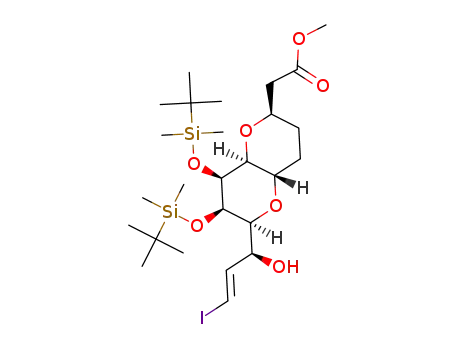 methyl 2-((2R,4aS,6S,7R,8S,8aS)-7,8-bis((tert-butyldimethylsilyl)oxy)-6-((S,E)-1-hydroxy-3-iodoallyl)octahydropyrano[3,2-b]pyran-2-yl)acetate