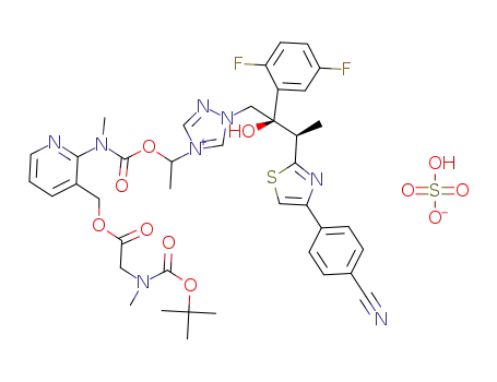 C<sub>40</sub>H<sub>43</sub>F<sub>2</sub>N<sub>8</sub>O<sub>7</sub>S<sup>(1+)</sup>*HO<sub>4</sub>S<sup>(1-)</sup>