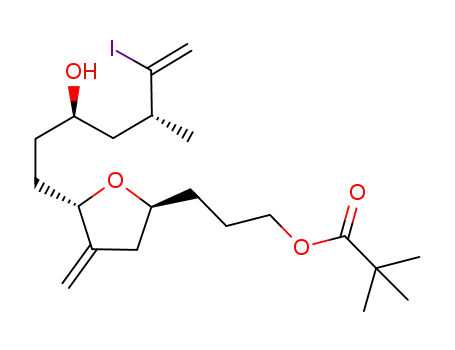 3-((2S,5S)-5-((3R,5R)-3-hydroxy-6-iodo-5-methylhept-6-en-1-yl)-4-methylenetetrahydrofuran-2-yl)propyl pivalate