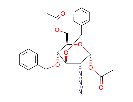 1,6-di-O-acetyl-2-azido-3,4-di-O-benzyl-2-deoxy-α-D-glucopyranose