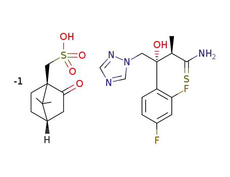 (2R,3R)-3-(2,4-difluorophenyl)-3-hydroxy-2-methyl-4-(1H-1,2,4-triazol-1-yl)thiobutyramide (1R)-10-camphorsulfonate