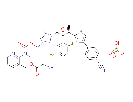 1-[(2R,3R)-3-[4-(4-cyanophenyl)-1,3-thiazol-2-yl]-2-(2,5-difluorophenyl)-2-hydroxybutyl]-4-[1-({methyl[3-({[2-(methylamino)acetyl]oxy}methyl)pyridin-2-yl]carbamoyl}oxy)ethyl]-1H-1,2,4-triazol-4-ium hydrogensulfate