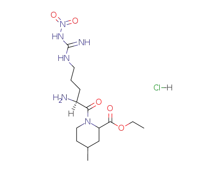 ethyl 4-methyl-1-(N<sup>ω</sup>-nitro-L-arginyl)piperidinecarboxylate hydrochloride