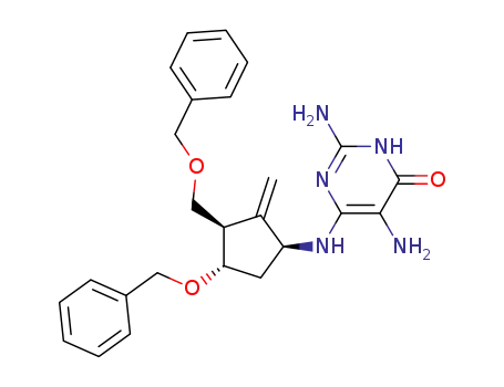 3,6-diamino-4-(((1S,3R,4S)-4-(benzyloxy)-3-((benzyloxy)methyl)-2-methylenecyclopentyl)amino)pyridin-2(1H)-one